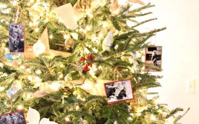 our perfectly imperfect Christmas tree & my mom