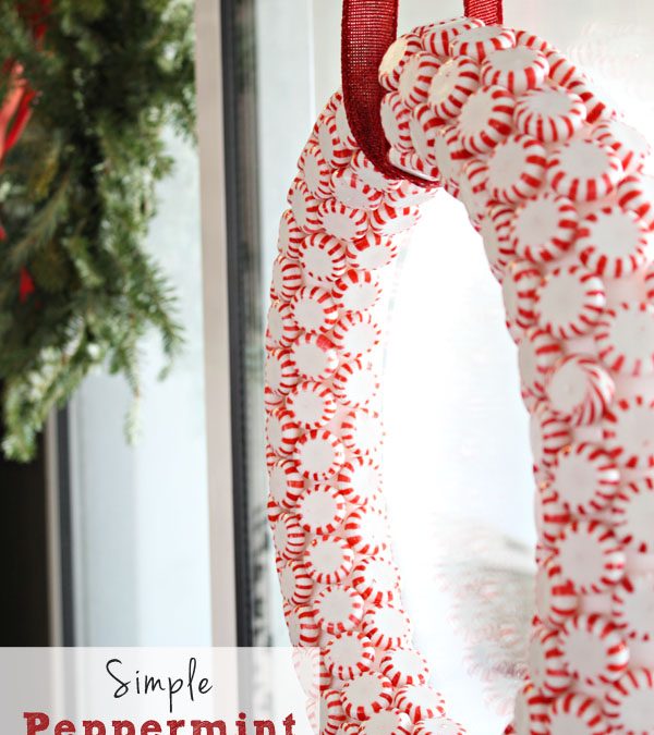 Simple Peppermint Wreath