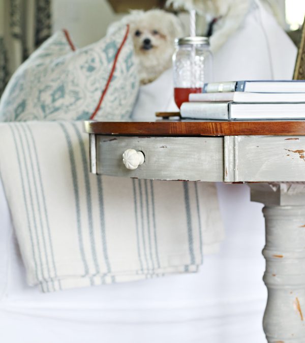 End Table Makeover using a Dry Wash Technique