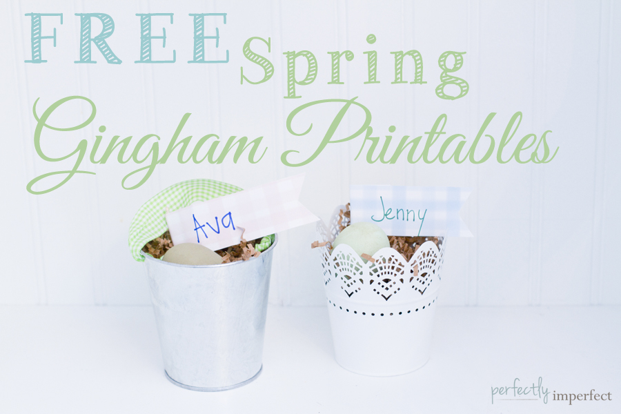 Free Spring Gingham Printables