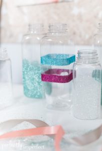 Simple Glitter Milk Bottles