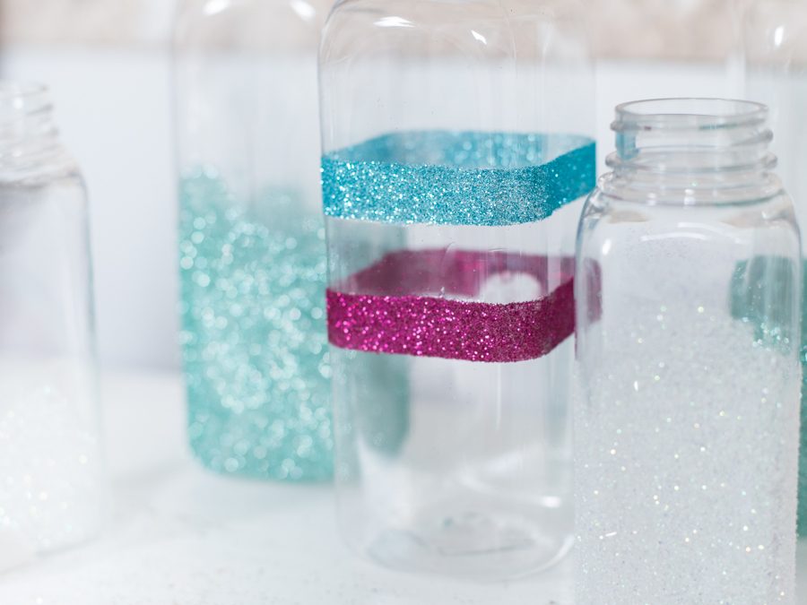 Simple Glitter Milk Bottles