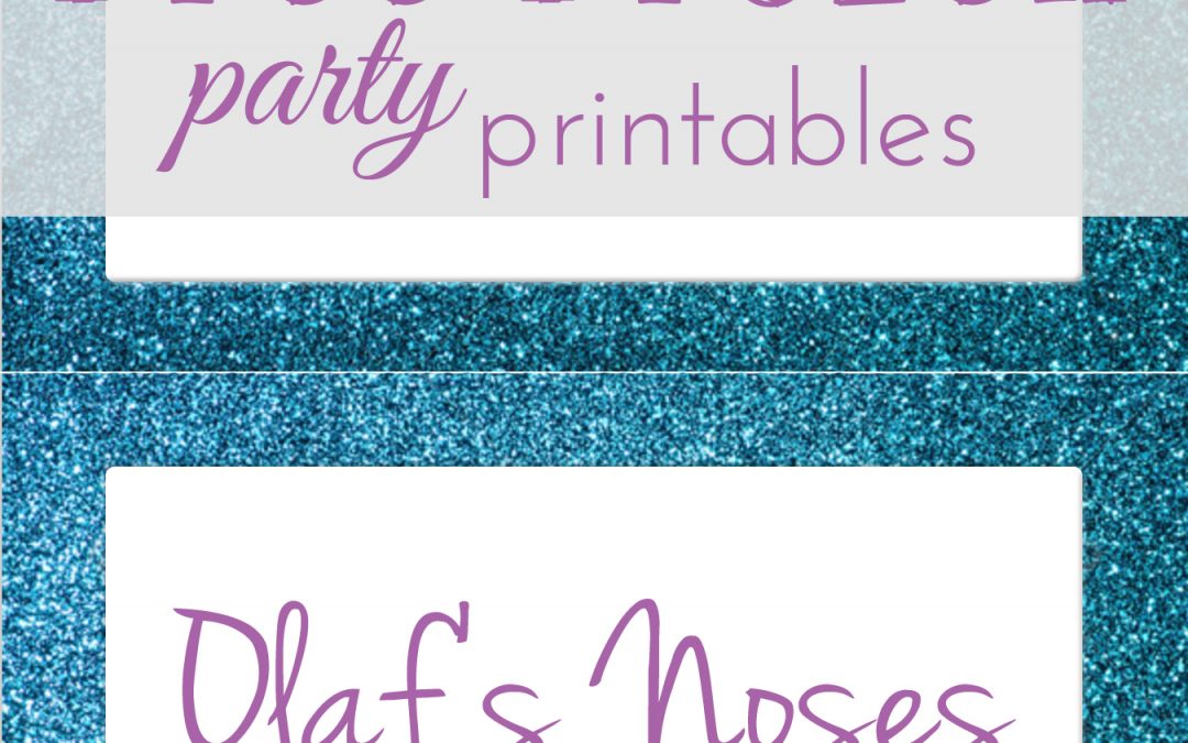 Free Frozen Party Menu Card Printables