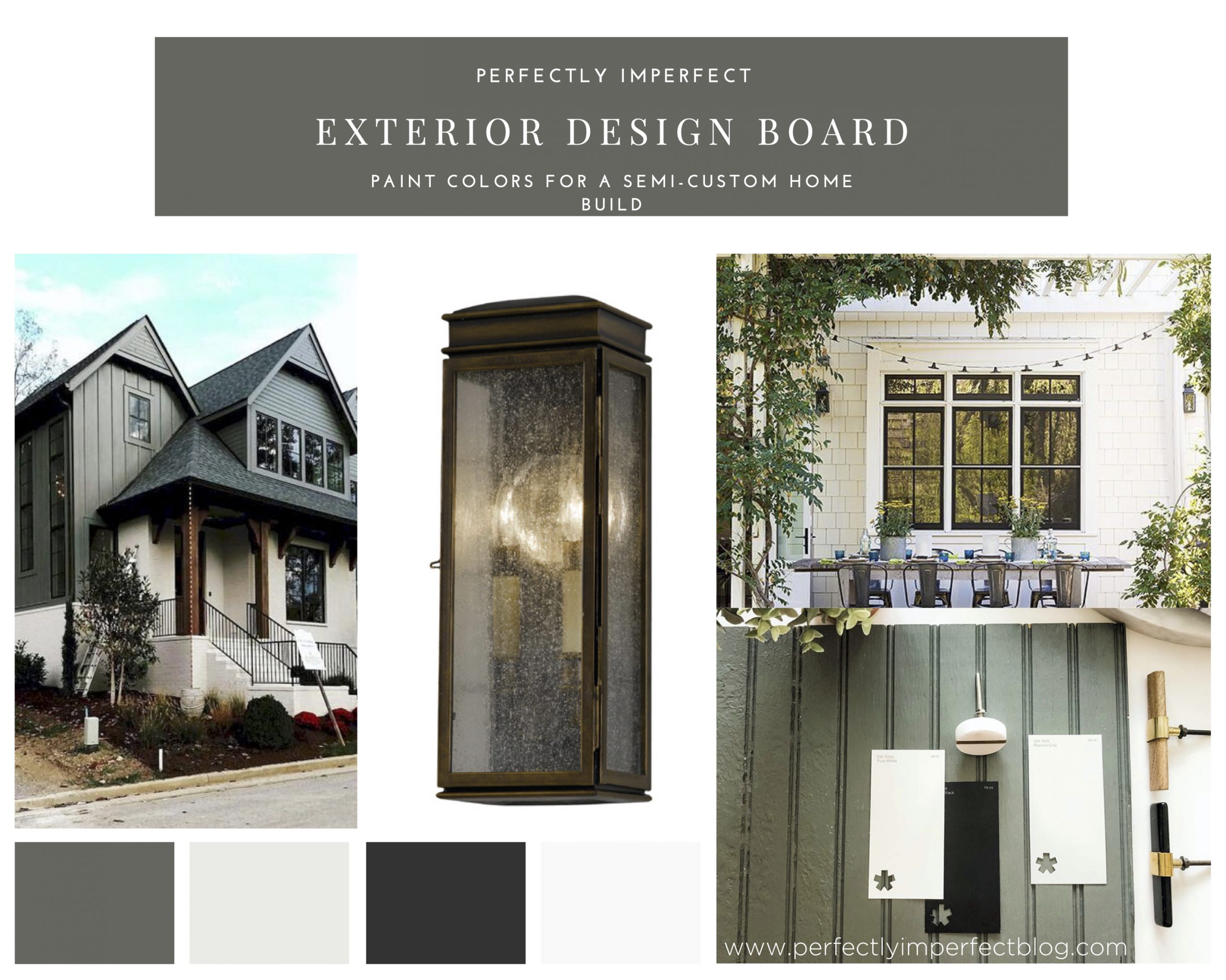 Exterior Paint Colors | Dark Exterior Paint Colors | Our New House Build | Perfectly Imperfect