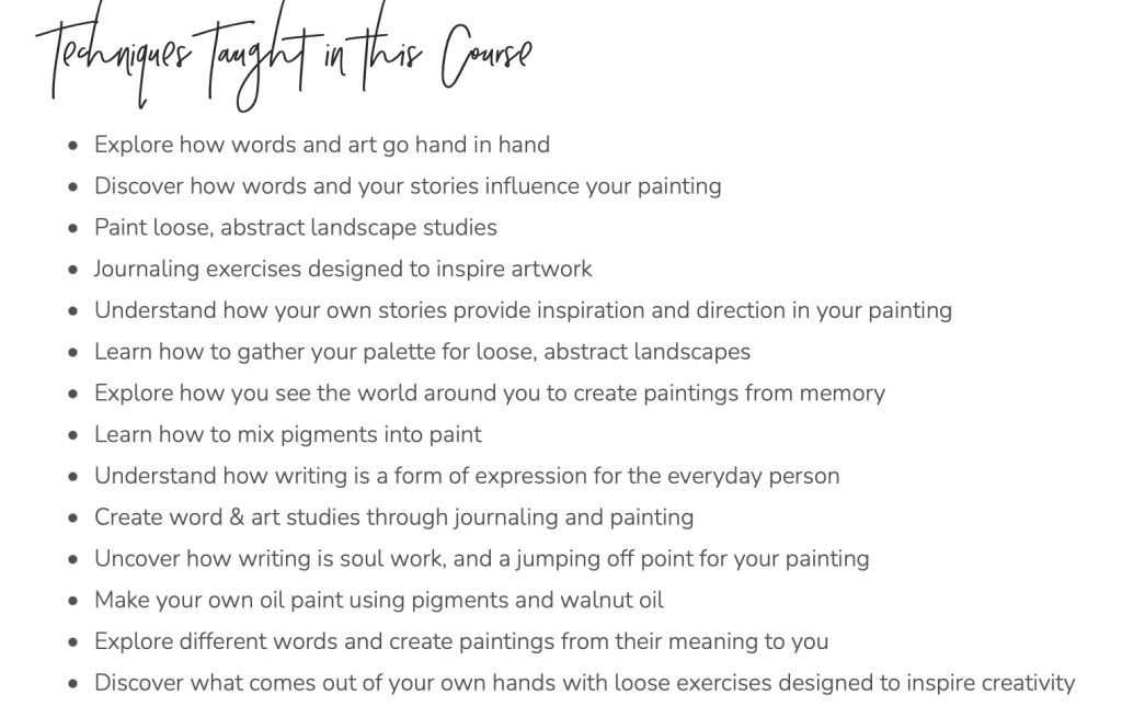 Words & Art | An Art Course for Journaling and Painting from Imagination | How to Oil Paint | Jeanne Oliver | Shaunna Parker